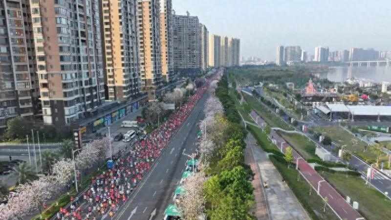 马拉松赛道上的警钟；选手途中突发状况；安全意识需常伴。